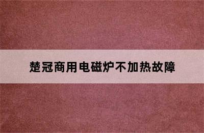 楚冠商用电磁炉不加热故障