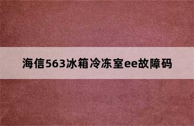 海信563冰箱冷冻室ee故障码