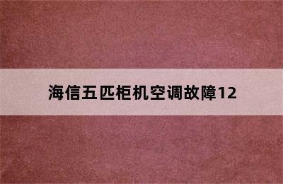 海信五匹柜机空调故障12