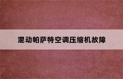 混动帕萨特空调压缩机故障