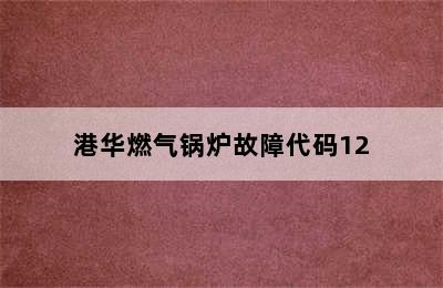 港华燃气锅炉故障代码12