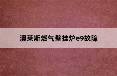 澳莱斯燃气壁挂炉e9故障