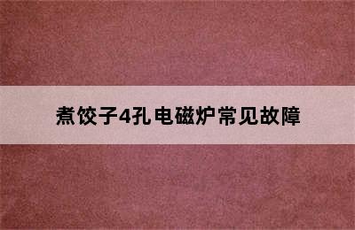 煮饺子4孔电磁炉常见故障