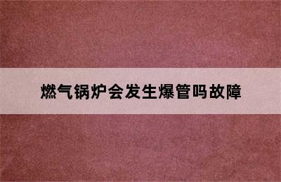 燃气锅炉会发生爆管吗故障