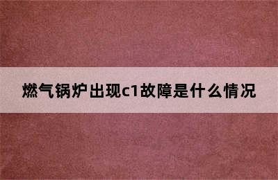 燃气锅炉出现c1故障是什么情况