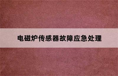 电磁炉传感器故障应急处理