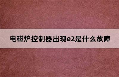 电磁炉控制器出现e2是什么故障