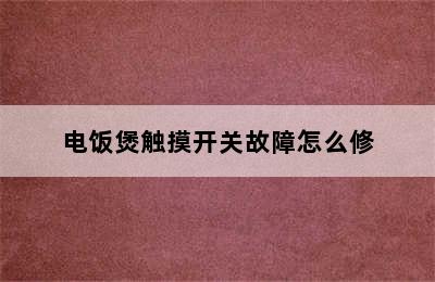 电饭煲触摸开关故障怎么修