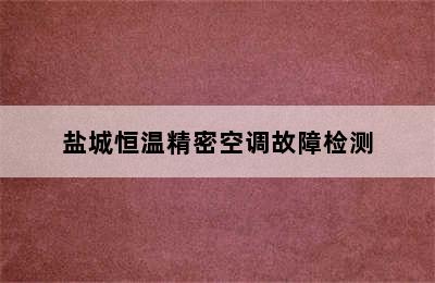 盐城恒温精密空调故障检测