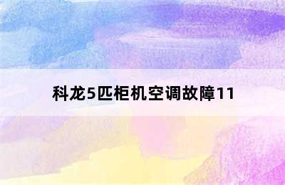 科龙5匹柜机空调故障11