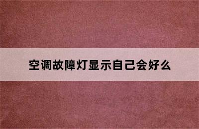 空调故障灯显示自己会好么