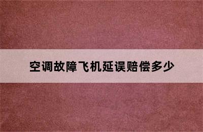 空调故障飞机延误赔偿多少