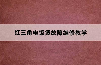 红三角电饭煲故障维修教学