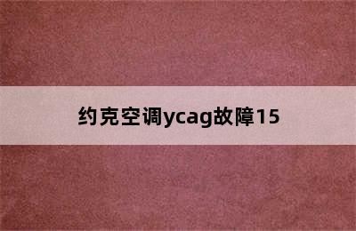 约克空调ycag故障15