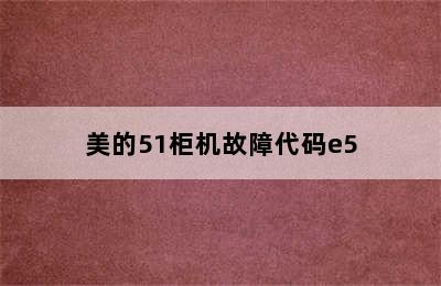 美的51柜机故障代码e5