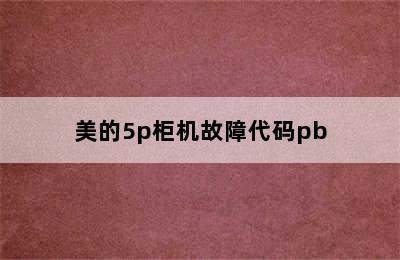 美的5p柜机故障代码pb