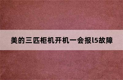 美的三匹柜机开机一会报l5故障