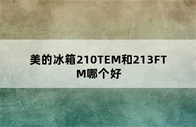 美的冰箱210TEM和213FTM哪个好