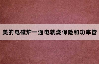 美的电磁炉一通电就烧保险和功率管