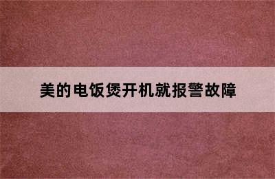 美的电饭煲开机就报警故障