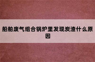 船舶废气组合锅炉里发现炭渣什么原因