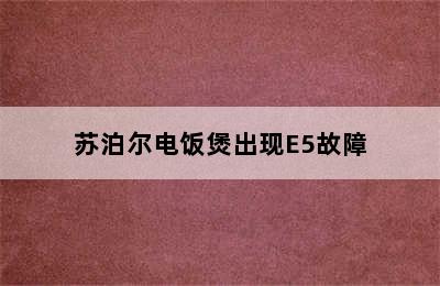 苏泊尔电饭煲出现E5故障