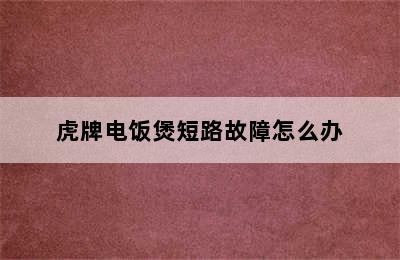 虎牌电饭煲短路故障怎么办