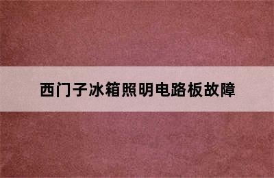 西门子冰箱照明电路板故障