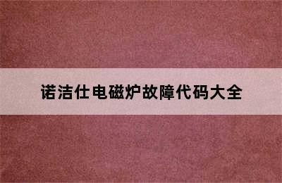 诺洁仕电磁炉故障代码大全