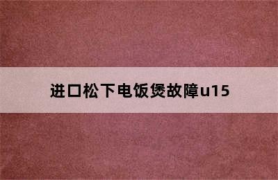 进口松下电饭煲故障u15