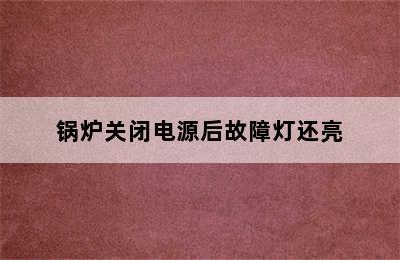 锅炉关闭电源后故障灯还亮