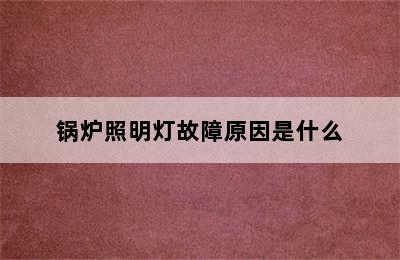 锅炉照明灯故障原因是什么