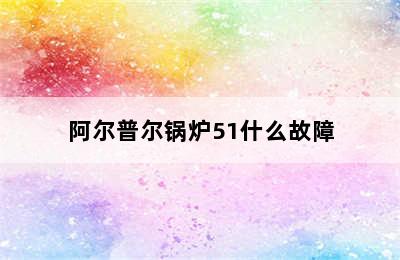 阿尔普尔锅炉51什么故障