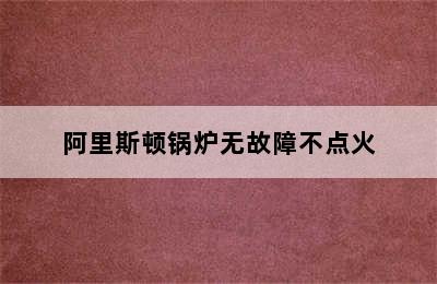 阿里斯顿锅炉无故障不点火